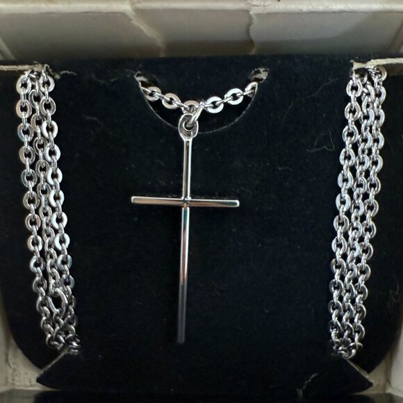 Sarah Coventry Jewelry - Sarah Coventry Silver-Tone Cross Pendant Necklace With Chain DEDICATION from 197
